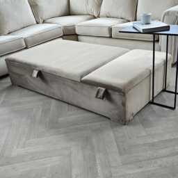 Large Double Lid Storage Footstool Coffee Table Opening Ottoman Bench Seat Pouffe Footrest Window Bay - thumbnail 3