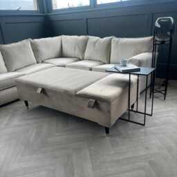 Large Double Lid Storage Footstool Coffee Table Opening Ottoman Bench Seat Pouffe Footrest Window Bay - thumbnail 2