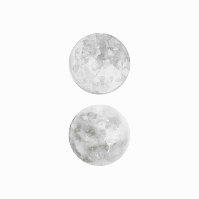 Watercolour Moon Fabric Wall Sticker. Removable & Reusable - image 1