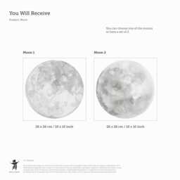 Watercolour Moon Fabric Wall Sticker. Removable & Reusable - thumbnail 3