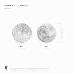 Watercolour Moon Fabric Wall Sticker. Removable & Reusable - thumbnail 2