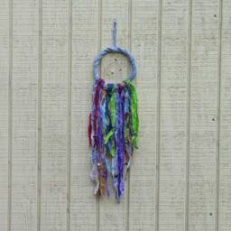 Dream Catcher, Dreamcatcher Denim, Wall Hanging Boho, Southwestern Art, Tribal Home Decor, Fabric Talisman, Spiritual Art Dc11 - thumbnail 2
