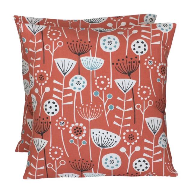 "2 X Fryetts Bergen Burnt Orange Scandinavian Cushion Covers 16"" 18"" 20"" 22"" 24" - image 1