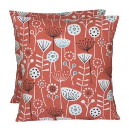 "2 X Fryetts Bergen Burnt Orange Scandinavian Cushion Covers 16"" 18"" 20"" 22"" 24" - thumbnail 1
