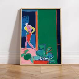 Impressionism Abstract Art Poster - Contemporary Faceless Portrait Inspired By Henri Matisse - thumbnail 1