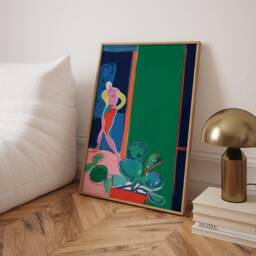 Impressionism Abstract Art Poster - Contemporary Faceless Portrait Inspired By Henri Matisse - thumbnail 2