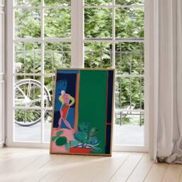 Impressionism Abstract Art Poster - Contemporary Faceless Portrait Inspired By Henri Matisse - thumbnail 3
