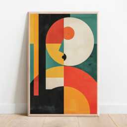 Bauhaus Art Print Retro Geometric Wall Decor - Mid-Century Modern - thumbnail 2
