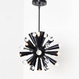 Handmade Brass Sputnik Chandelier, Mid-Century Modern Ceiling Light, 14 - thumbnail 3