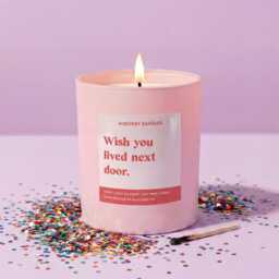 Funny Gift For Friend Wish You Lived Next Door Scented Candle - thumbnail 1