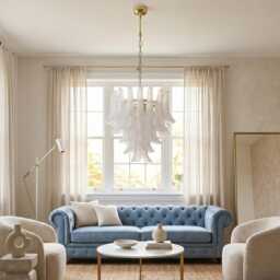 Murano Chandelier Petali ??75 cm - Pink Glass Hand-Blown Italy Customizable Light - thumbnail 2