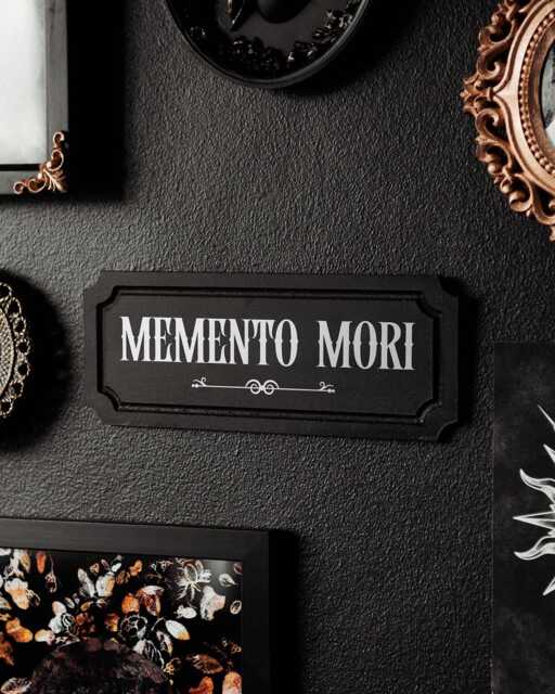 Memento Mori Goth Wall Sign - Gothic Home Decor Alternative Art Witchy Dark Academia Gift - image 1