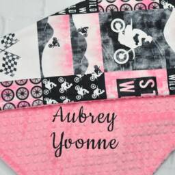 Dirt Bike Baby Blanket-Motocross Personalized Minky Blanket-Motorcross Blanket-Motocycle Boy Girl Blanket Nursery - thumbnail 2