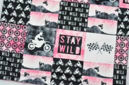 Dirt Bike Baby Blanket-Motocross Personalized Minky Blanket-Motorcross Blanket-Motocycle Boy Girl Blanket Nursery