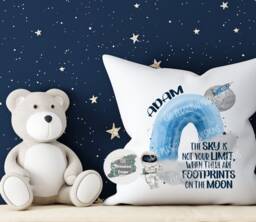 Personalised Space Cushion - Kids Room Decor, Astronaut Gift - thumbnail 1