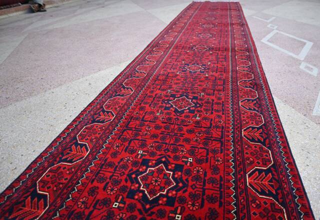 20 Ft, Bokhara Runner, 19.9 X 2.9 Extra Long Afghan Runner, High Quality 100%wool Handmade Turkoman Hallway Oriental Runner Rug - image 1