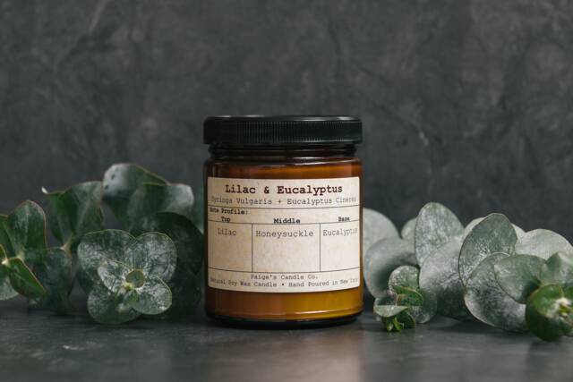 Lilac & Eucalyptus Vegan Soy Wax Candle - image 1