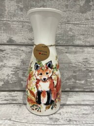 Fox Vase, Gifts For Her, Vases, Finish, Decoupaged - thumbnail 1
