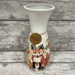 Fox Vase, Gifts For Her, Vases, Finish, Decoupaged - thumbnail 3