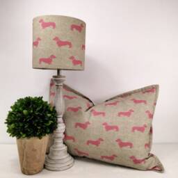 Pink Dachshund Dog Drum Lampshade - thumbnail 4