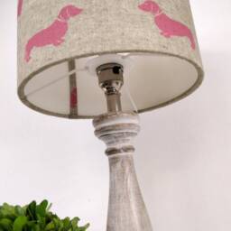 Pink Dachshund Dog Drum Lampshade - thumbnail 3