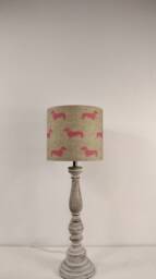 Pink Dachshund Dog Drum Lampshade