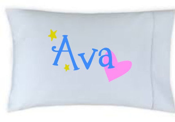 Personalized Pillow Cases With Heart & Stars-Available For Girls Or Boys - image 1