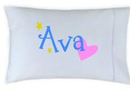 Personalized Pillow Cases With Heart & Stars-Available For Girls Or Boys
