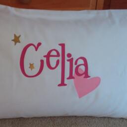 Personalized Pillow Cases With Heart & Stars-Available For Girls Or Boys - thumbnail 2