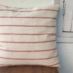 Stripes Red N Blue Farm House Pillow Cover, Costal Cushion Cover Red & Stripes Covers - thumbnail 4