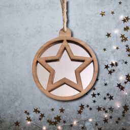 star Christmas Decoration - Wood & Acrylic Option - Bespoke Shapes Sizes Made - thumbnail 4