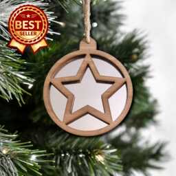 star Christmas Decoration - Wood & Acrylic Option - Bespoke Shapes Sizes Made - thumbnail 1
