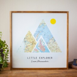 Travel Theme Nursery Decor, Baby Shower Gifts - Wall Art Prints Boy Mountain Decor Gift - thumbnail 2