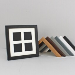 Instax Square Multi Aperture Wooden Photo Frame. Holds Four 62mmx62mm Sized Photos. 20x20cm Shows Only - Not Border - thumbnail 3