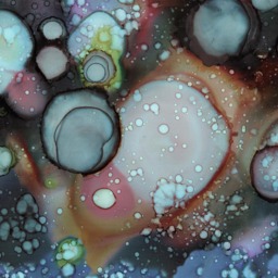 Abstract Galaxy Tapestry Wall Hanging Art Colorful Blue Tapestry Large Unique Artist Mixed Media Tapestries - thumbnail 2