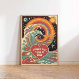 Affirmation Poster, 70S Retro Wall Art, Boho Hippie Print, Spiritual Vintage Psychedelic Decor, Groovy Art - thumbnail 3