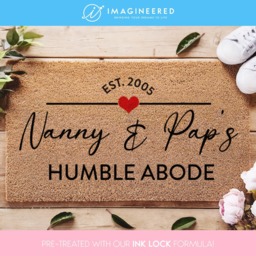 Custom Anniversary Gift - Engagement Door Mat Anniversaries For Couples Grandparents Valentines Day - thumbnail 1