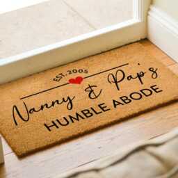 Custom Anniversary Gift - Engagement Door Mat Anniversaries For Couples Grandparents Valentines Day - thumbnail 2