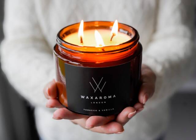 Tobacco & Vanilla Scented Soy Wax, Natural Vegan Candle, Hand Poured Gift London - image 1