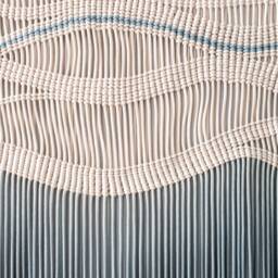 Black Macrame Wall Hanging - Modern Statement Fiber Art Dyed in A Gorgeous Grey To Gradient Lola - thumbnail 2