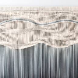 Black Macrame Wall Hanging - Modern Statement Fiber Art Dyed in A Gorgeous Grey To Gradient Lola - thumbnail 3