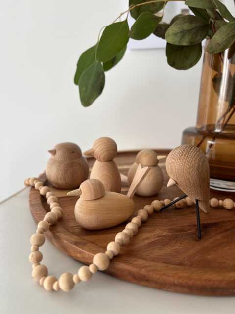 Copenhagen Bird With Metal Legs Handmade From Oak Wood, 3 Sizes - image 1