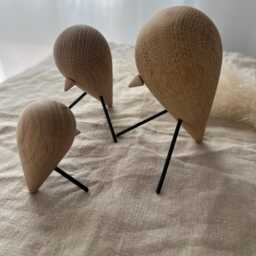 Copenhagen Bird With Metal Legs Handmade From Oak Wood, 3 Sizes - thumbnail 4