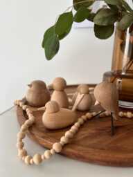 Copenhagen Bird With Metal Legs Handmade From Oak Wood, 3 Sizes