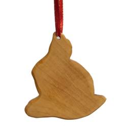 Bunny Rabbit, Christmas, Wood Tree Ornament, Handmade, Christmas Decoration, Woodland Animal, Nature - thumbnail 2