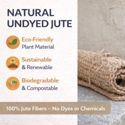 Handmade Jute Door Mat - Natural Undyed Entryway Rug Custom Size Farmhouse Welcome Rustic Boho Decor - thumbnail 4