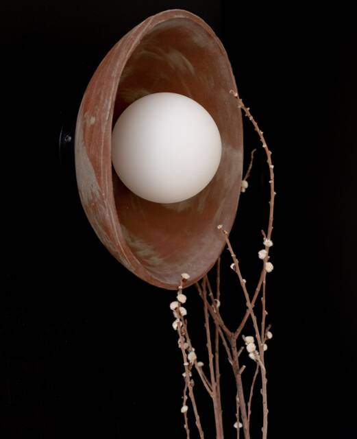 Handcrafted Ceramic Wall Sconce Rustic Home Decor, Bedside Lamp - image 1