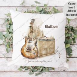 Musician Cushion, Piano Gift For Musician, Singer, Guitar Him, Drummer Gift - thumbnail 3