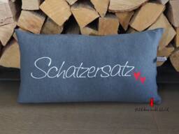 Treasure Substitute Pillow - Decorative With Saying Gift For Loved One Anthracite Heart 20x40 - thumbnail 1