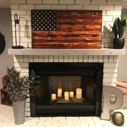 The Natural American Wooden Charred Flag, Rustic Veteran Crafted, Patriotic Flag Wall Decor, Handcrafted, Art - thumbnail 3